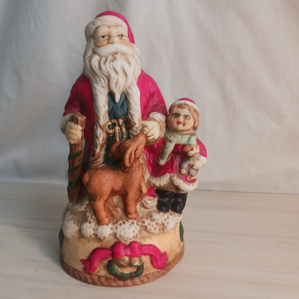 Vintage Hand Painted Porcelain Santa Claus Figurine